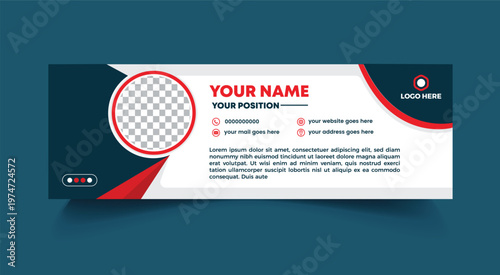 Modern Business Card Template with Placeholder Information Design