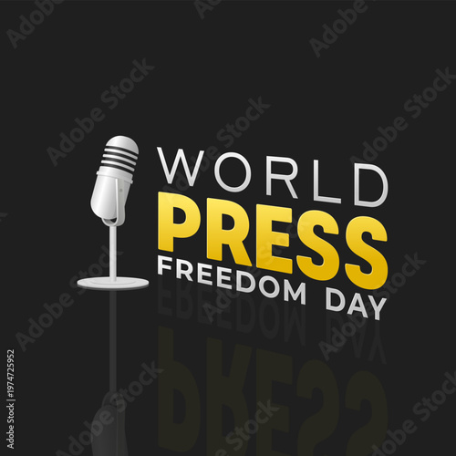 World press freedom day concept vector illustration, to raise awareness of the importance of freedom of the press