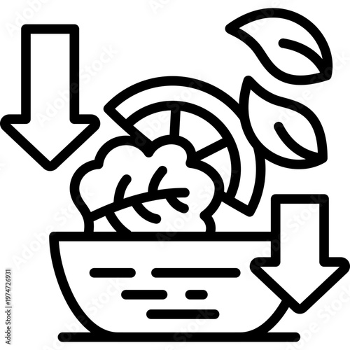 Low Calorie line icon