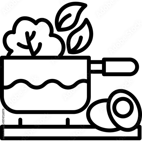 Healthy Cooking line icon