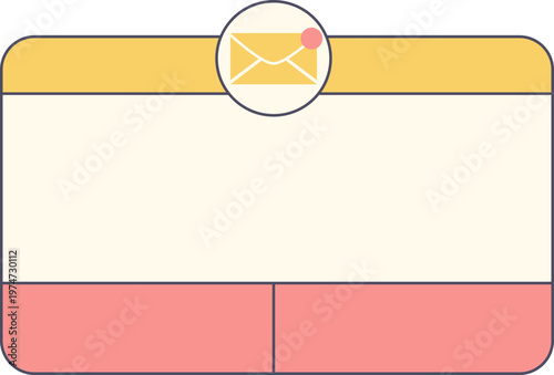 Isolated Pop-Up Notification Vector Illustration