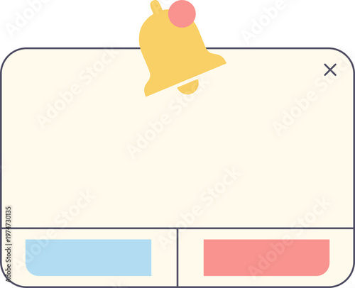 Isolated Pop-Up Notification Vector Illustration