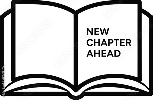 new chapter ahead, open book
