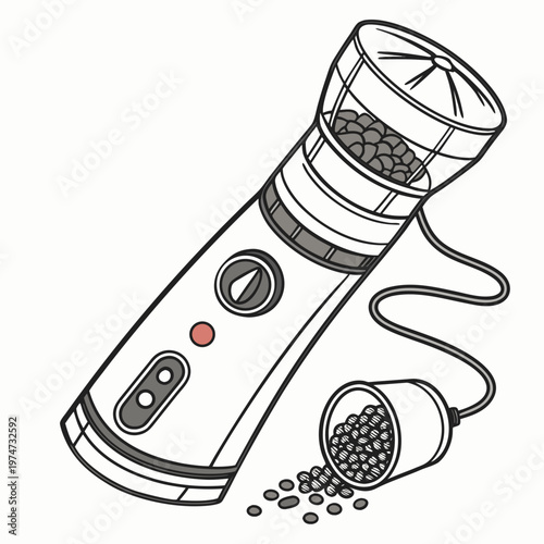 Electric pepper grinder with removable top