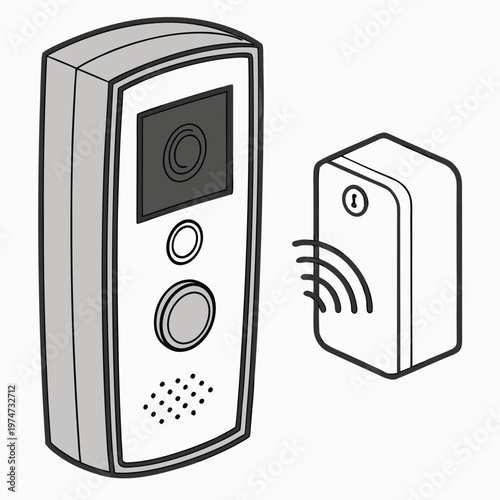 A doorbell with a wireless remote control