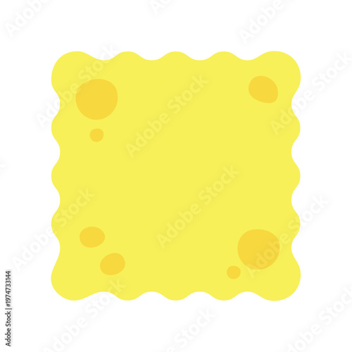 yellow porous sponge - Bathroom Symbol - clean & fresh