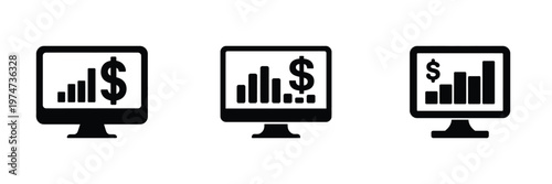 Set of Financial Document with User Icon and Dollar Symbol – Accounting Profile, Salary Report, Payroll Management, Tax Form, Income Statement, Business Finance, Employee Payment Vector Illustration