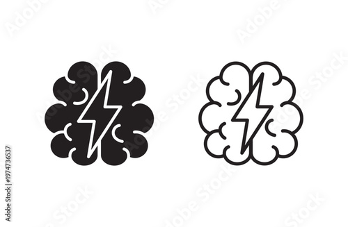 brain storm icon vector for web design