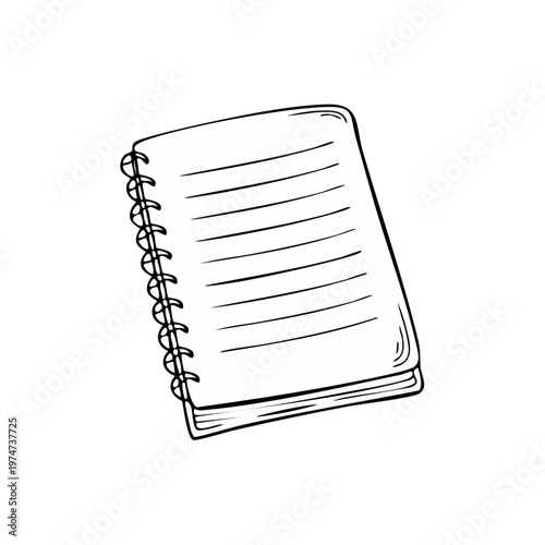 Hand-drawn Spiral Notebook with Lined Pages