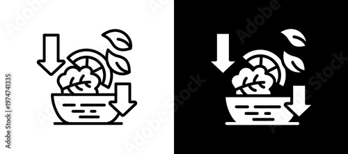 Low Calorie lineglyph icon