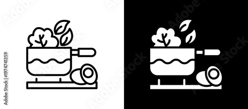 Healthy Cooking lineglyph icon