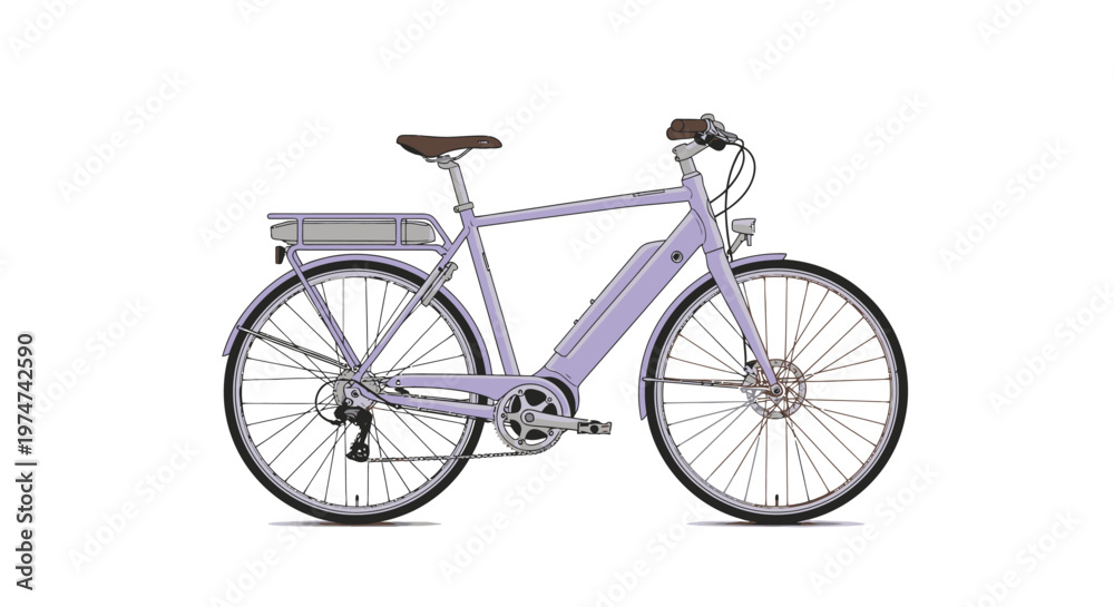 Fototapeta premium Modern Electric Bicycle Design Closeup.