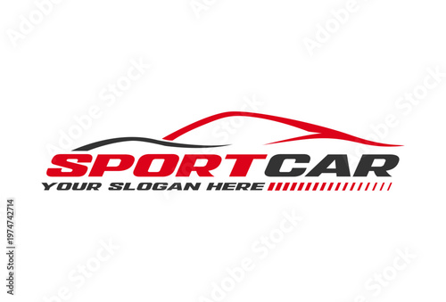 car silhouette logo design, modern minimalist flat simple premium concept. vector illustration