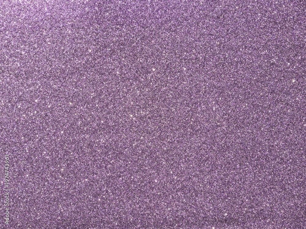 Fototapeta premium Soft purple sparkle background. Purple glitter background. Purple glimmer. Soft violet twinkle texture. Glitter surface. Glimmer layout. Holiday layout. Diamond luxury surface. Celebration background.