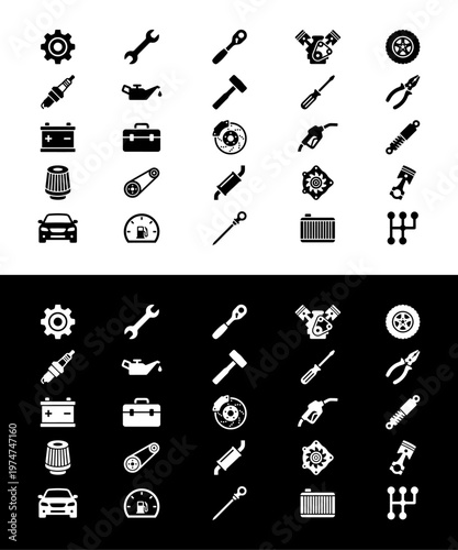Collection of various tools icons.