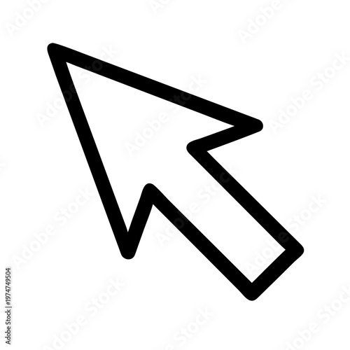 Minimalist Mouse Cursor Outline Icon