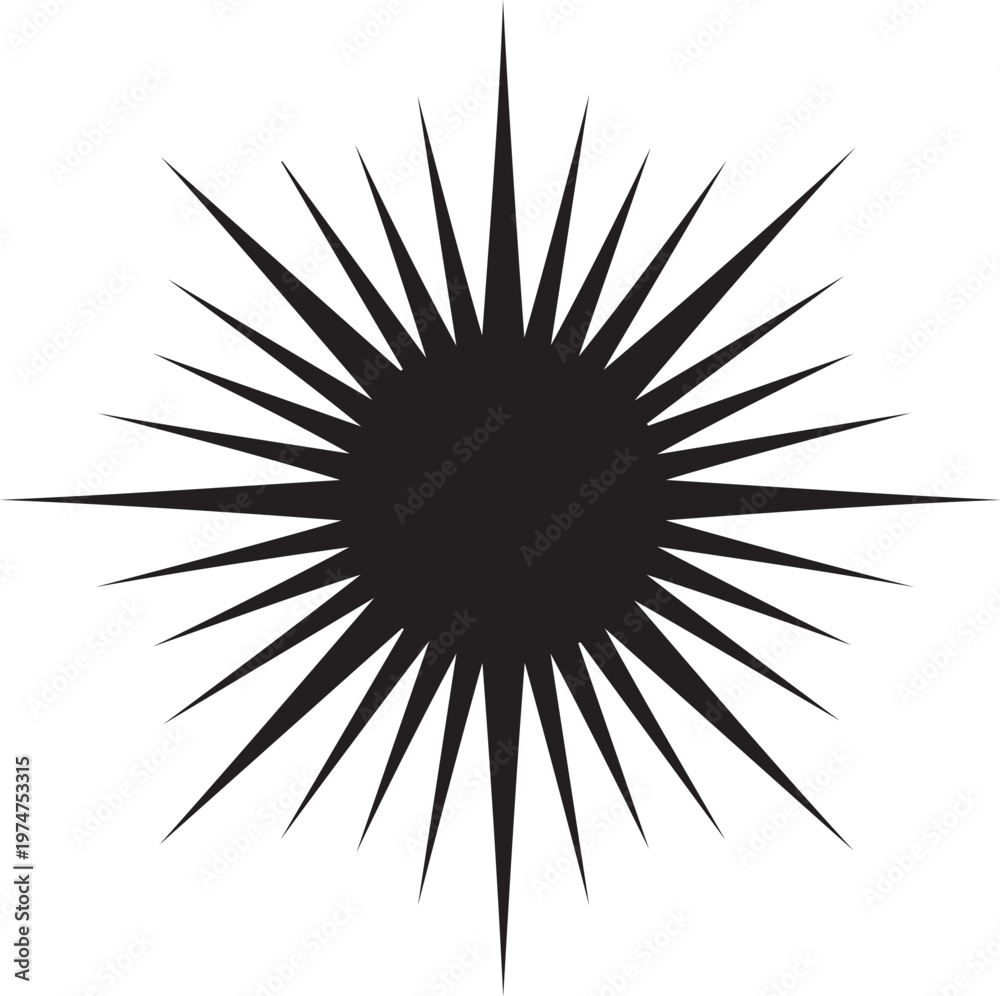 Obraz premium Sunburst star minimal element