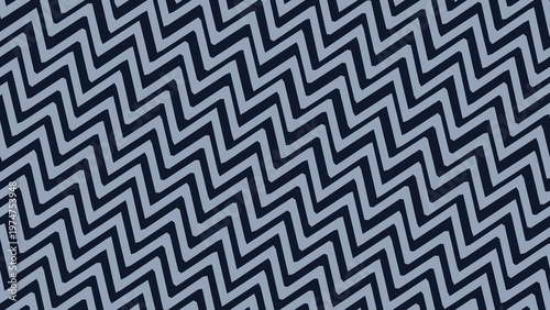 Bold Zigzag Pattern in Dark Blue and Light Gray