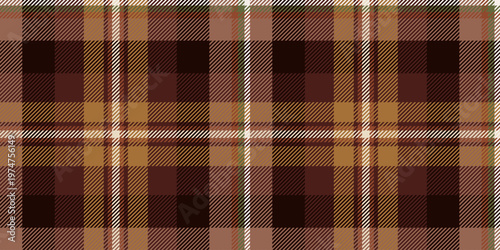 A seamless brown tartan pattern for textiles and decor. A classic Scottish pattern in warm chocolate tones for backgrounds and packaging designs