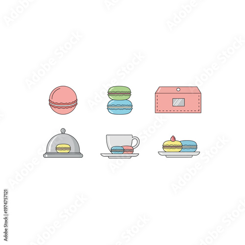 Colorful pastry and dessert food items.