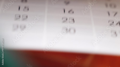 Calendar pages turn day by day in a simple time display