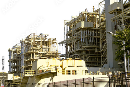 Industrial Power Generation Facility With Processing Towers