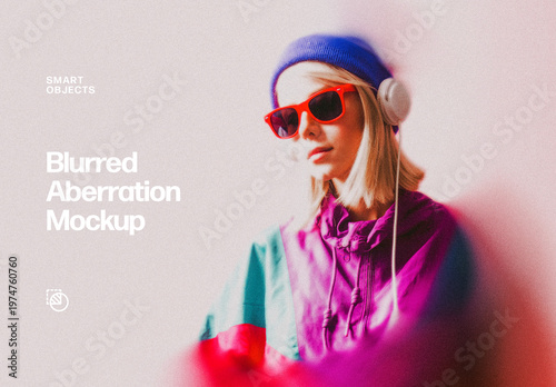 Blurred Photo Effect Mockup