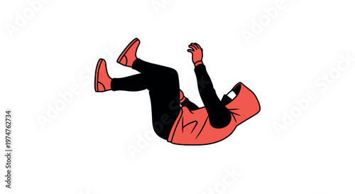 Man falling on the ground.
