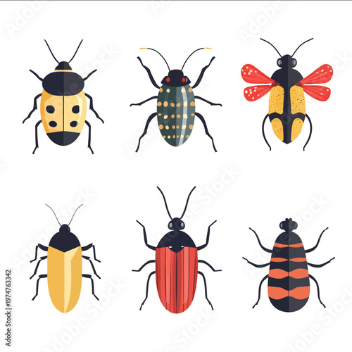simple vector insectivores clipart illustration white background vector art style simple design flat illustration no shadows