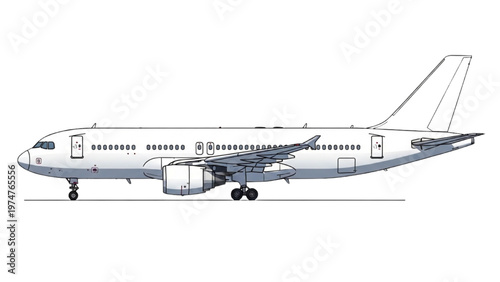 Vector CAD design of airplane showcasing detailed vector CAD design