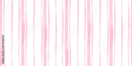 Fotografía Abstract vertical gentle pink watercolor stripes kids background
