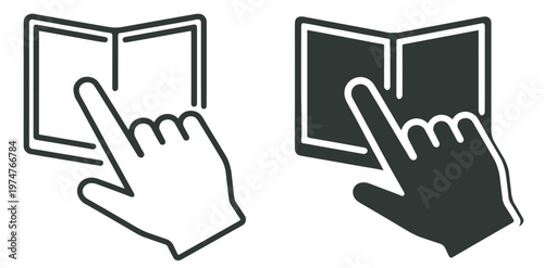 finger tap interaction with map navigation interface and directional guidance vector icon set on transparent background