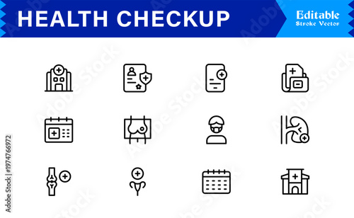 Explore a Unique Health and Wellness line icon pack, perfect for modern and comprehensive applications.