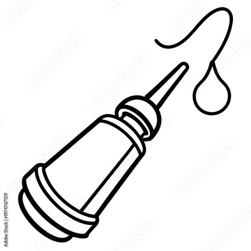 nasal spray line art vector