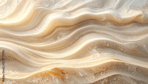Abstract flowing organic waves of warm earthy tones and soft light.