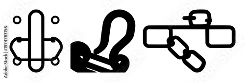 Supply chain management links set with connected gears and arrows featuring logistics, distribution, and transportation with global communication and business solutions