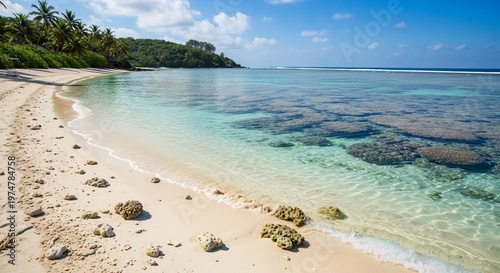 Beachfront landscape scene