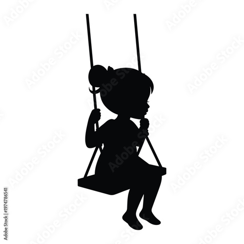 Black silhouette of a woman holding an umbrella against rain