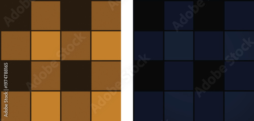 Seamless Harvest Mustang, Midnight Navy colors flannel pattern variant