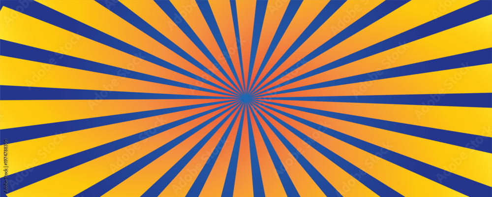 Obraz premium Comic flash explosion radial lines background design. Vector illustration