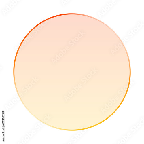 Glassmorphism UI Element. Abstract soft pastel gradient circle background with rounded border for mobile stories and app UI design