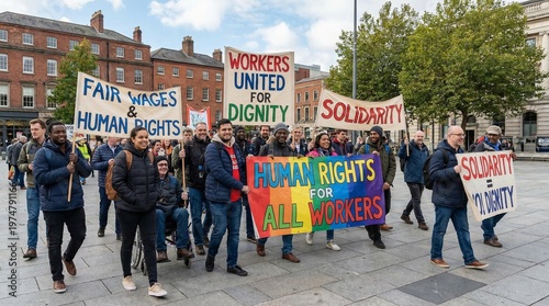 Workers united for fair wages and human rights