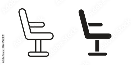 Airplane seat icon for graphic and web design. EPS10