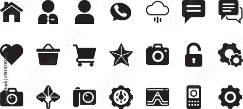 A black and white fish logo on a split color background