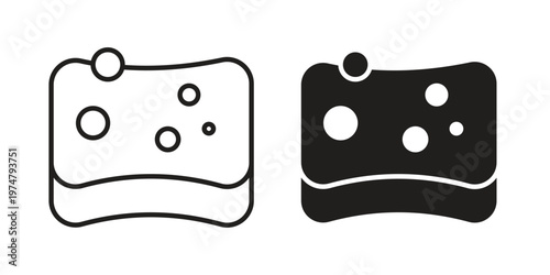 Bath sponge icon for graphic and web design. EPS10