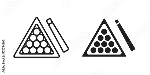 billiards icon for graphic and web design. EPS10