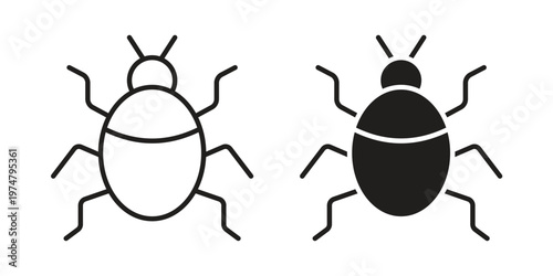 Bug icon for graphic and web design. EPS10