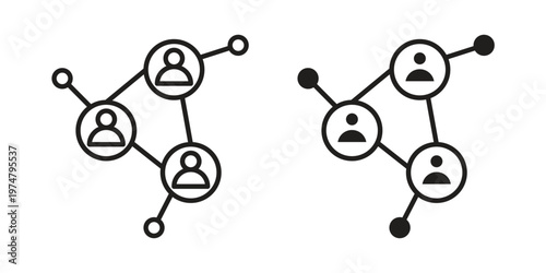 Business Connections icon for graphic and web design. EPS10