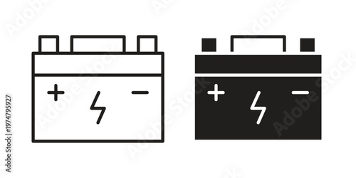 Car Battery icon for graphic and web design. EPS10