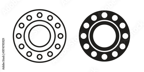 Car bearing icon for graphic and web design. EPS10